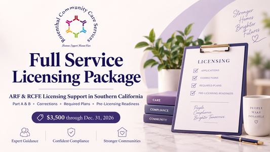 Full Service ARF & RCFE Licensing Package