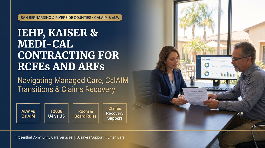 How to Contract with IEHP, Kaiser, and Medi-Cal Managed Care Plans as an RCFE or ARF Provider in the Inland Empire