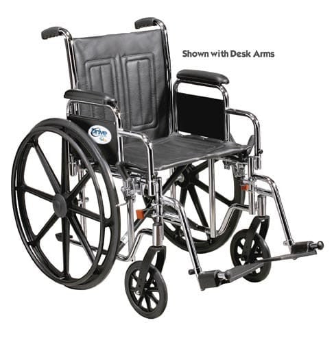 Wheelchair Std. 16  Fixed Arms w/Swingaway Footrests-0
