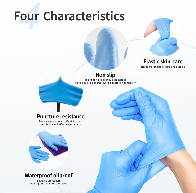 Nitrile Disposable Gloves – Blue | Powder-Free Medical Grade 1000 Pcs-4