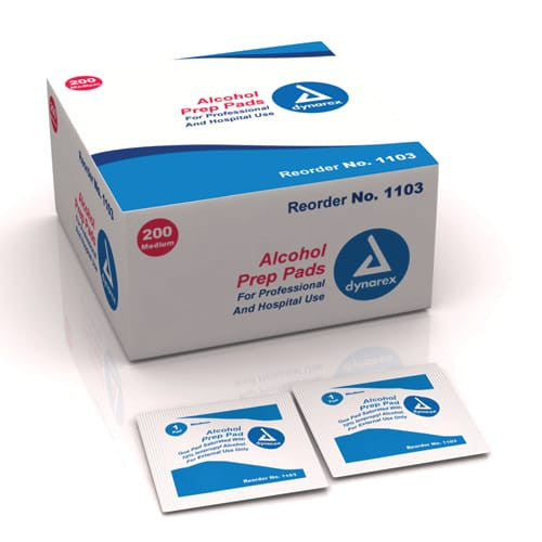 Alcohol Prep Pads- Bx/100 Medium Sterile Rosenthal Community Care Services