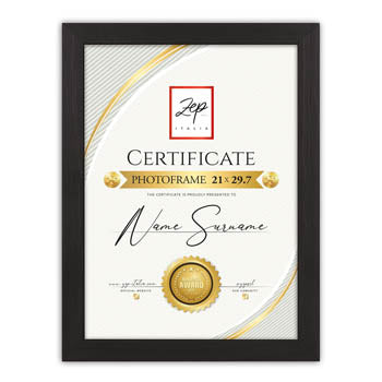 Zep v4721b certificate black 21x29.7 cm-0