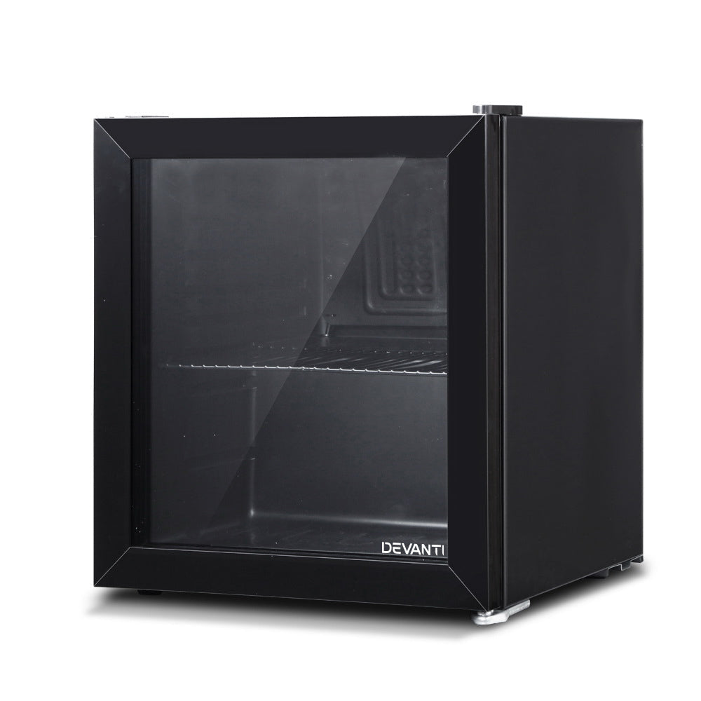 NNEDSZ 46L Glass Door Bar Fridge Mini Countertop Freezer Fridges Bottle Cooler-0