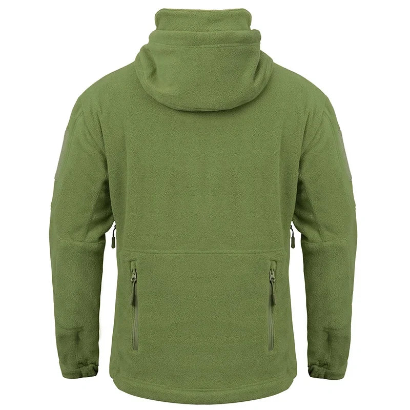 Winter Tactical Fleece Hoodie Jacket Men Warm Outdoor Sport Hooded Coat Multi-Pocket Casual Full Zip Hiking Jacket Vimost Shop