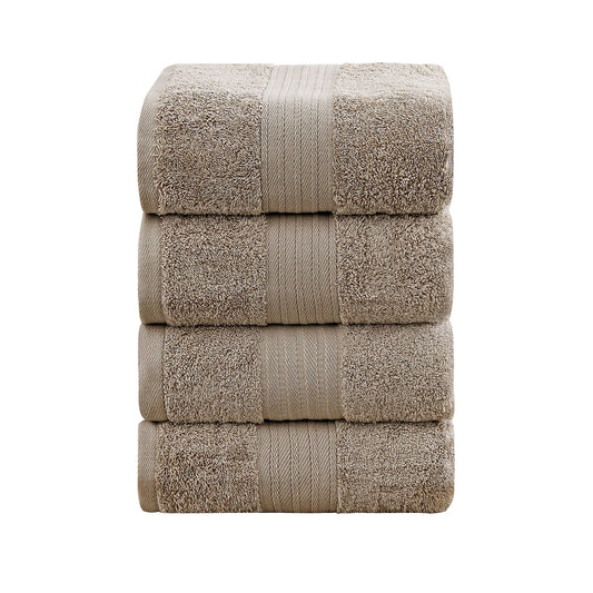Linenland 4 Piece Cotton Bath Towels Set - Sandstone-0