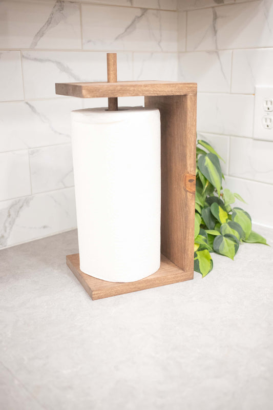 Paper Towel Holder, Stand Alone Paper Towel Dispenser The McGarvey Workshop