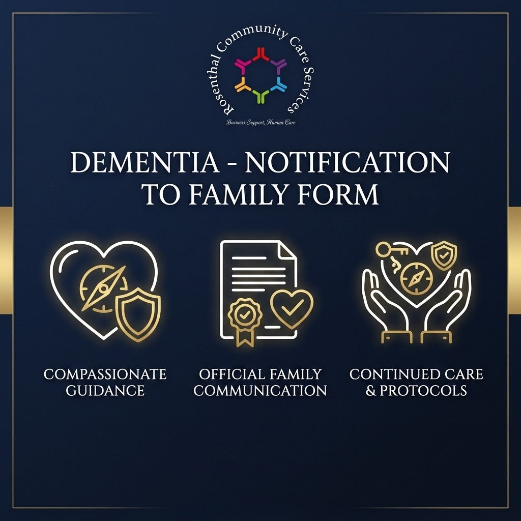 Dementia - Notification to Family Form Rosenthal Community Care Services